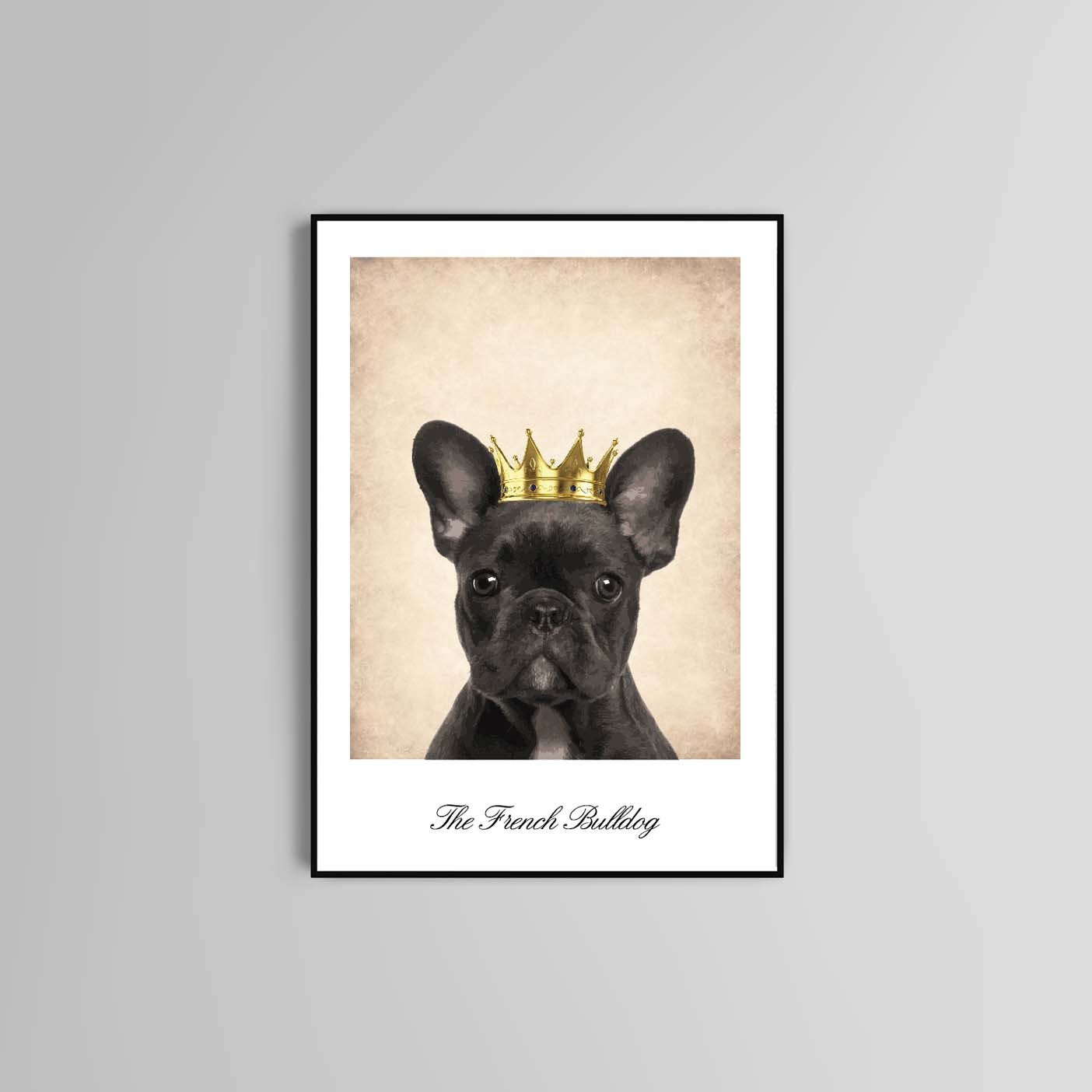 French Bulldog poster print home wall art decor modern animal design