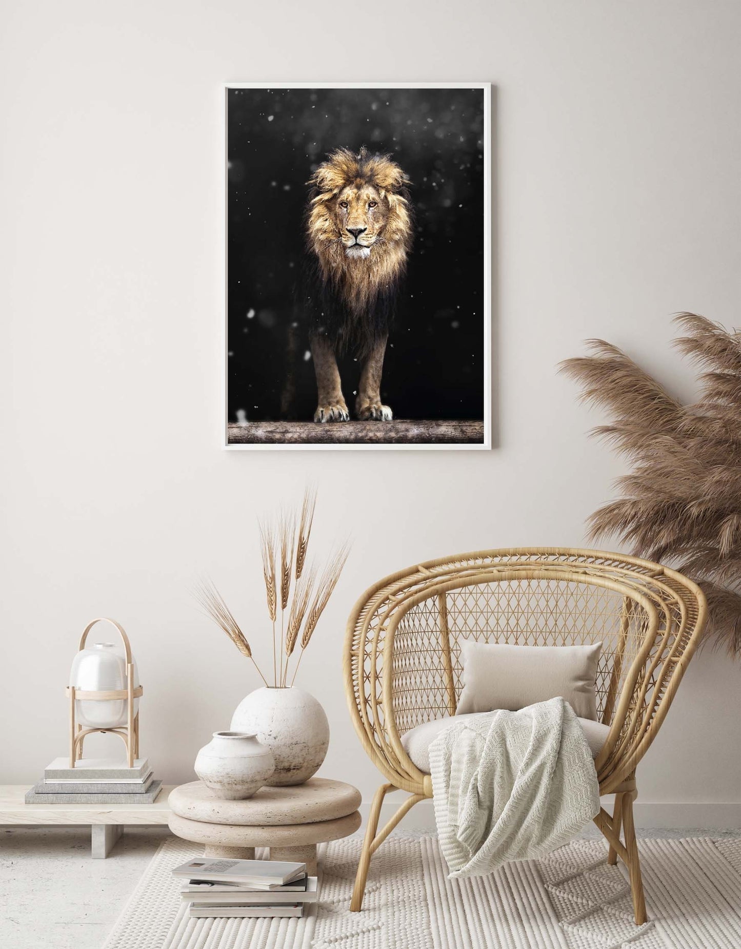 Lion poster print home wall art decor modern elegant lion print