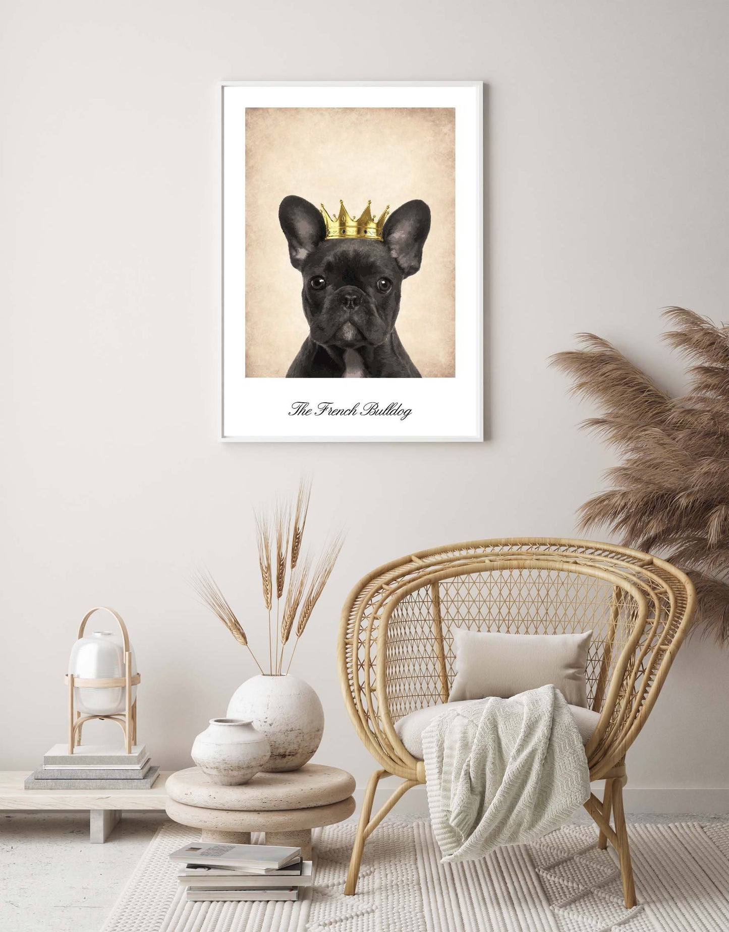 French Bulldog poster print home wall art decor modern animal design