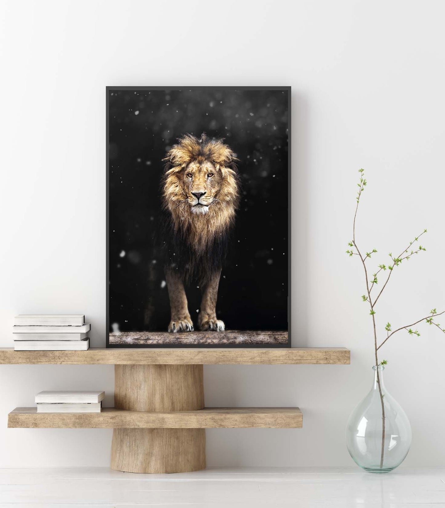 Lion poster print home wall art decor modern elegant lion print