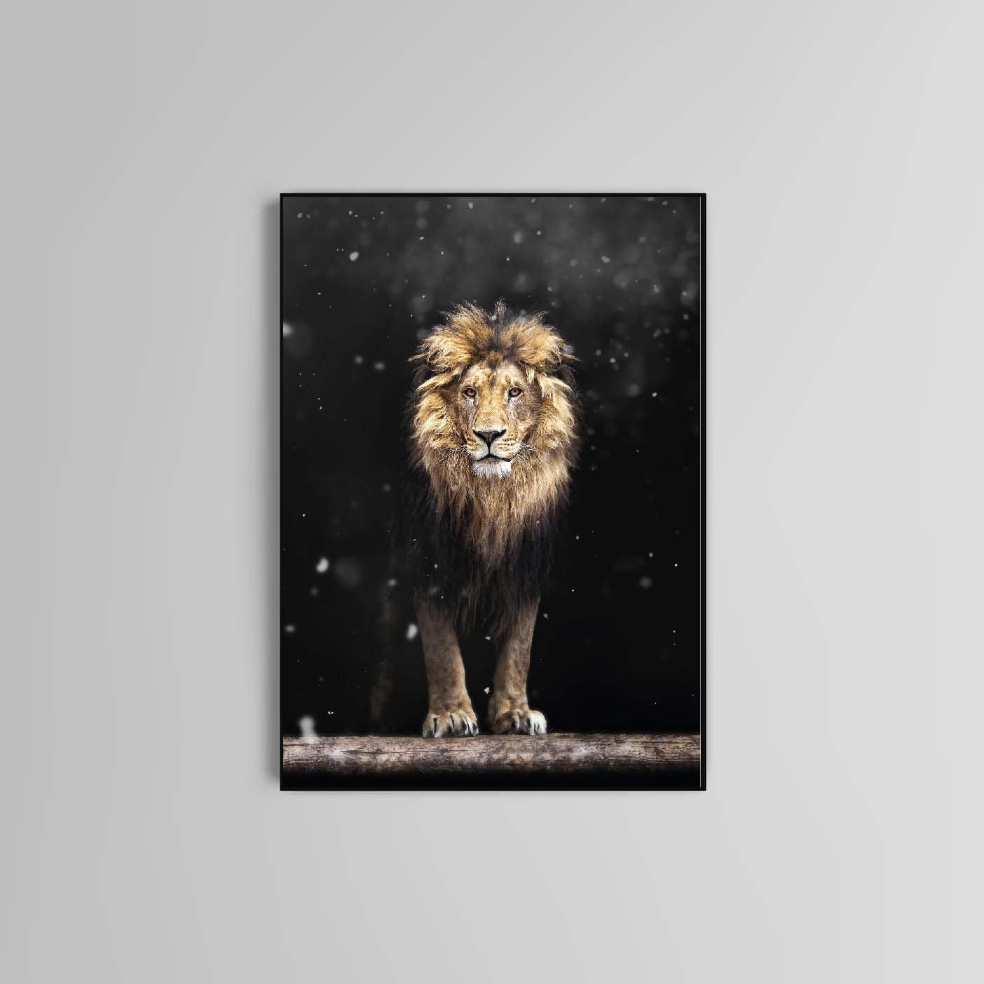 Lion poster print home wall art decor modern elegant lion print