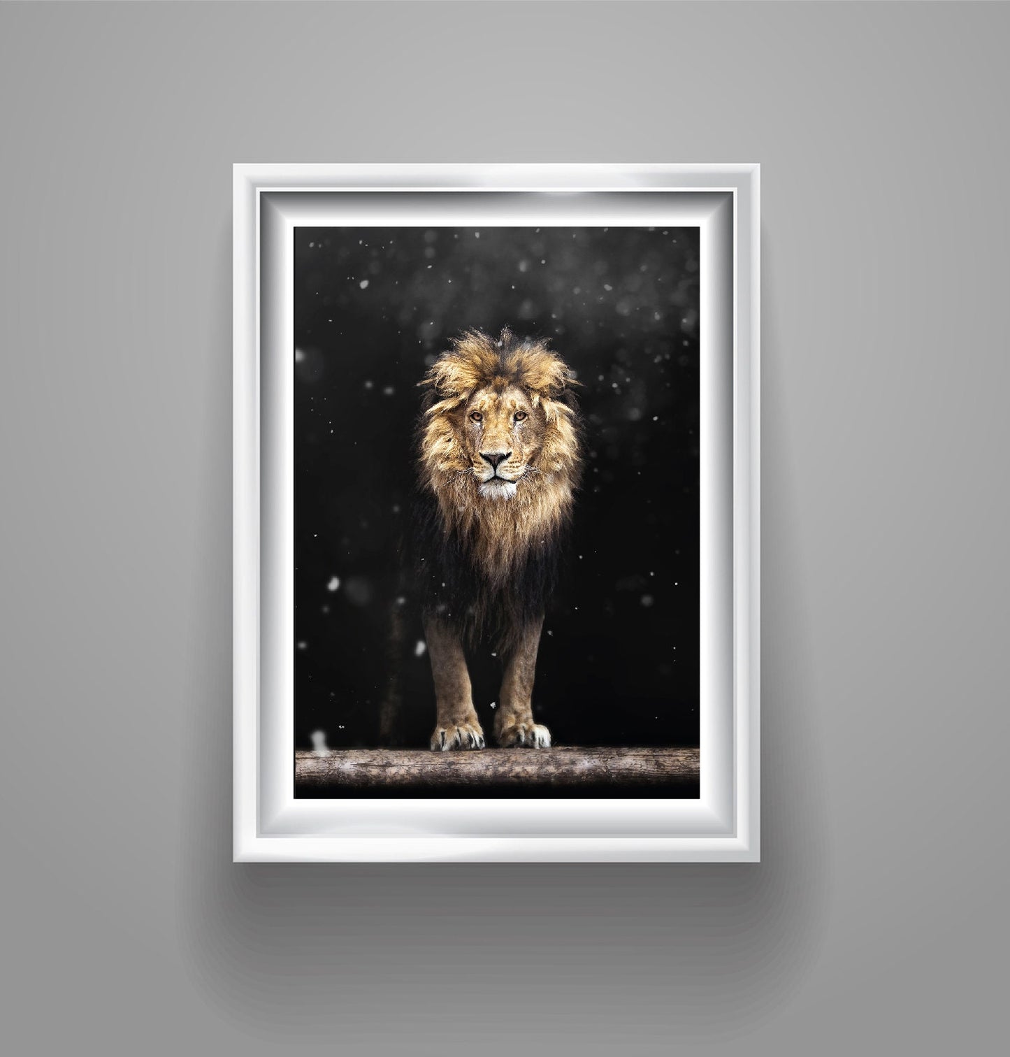 Lion poster print home wall art decor modern elegant lion print