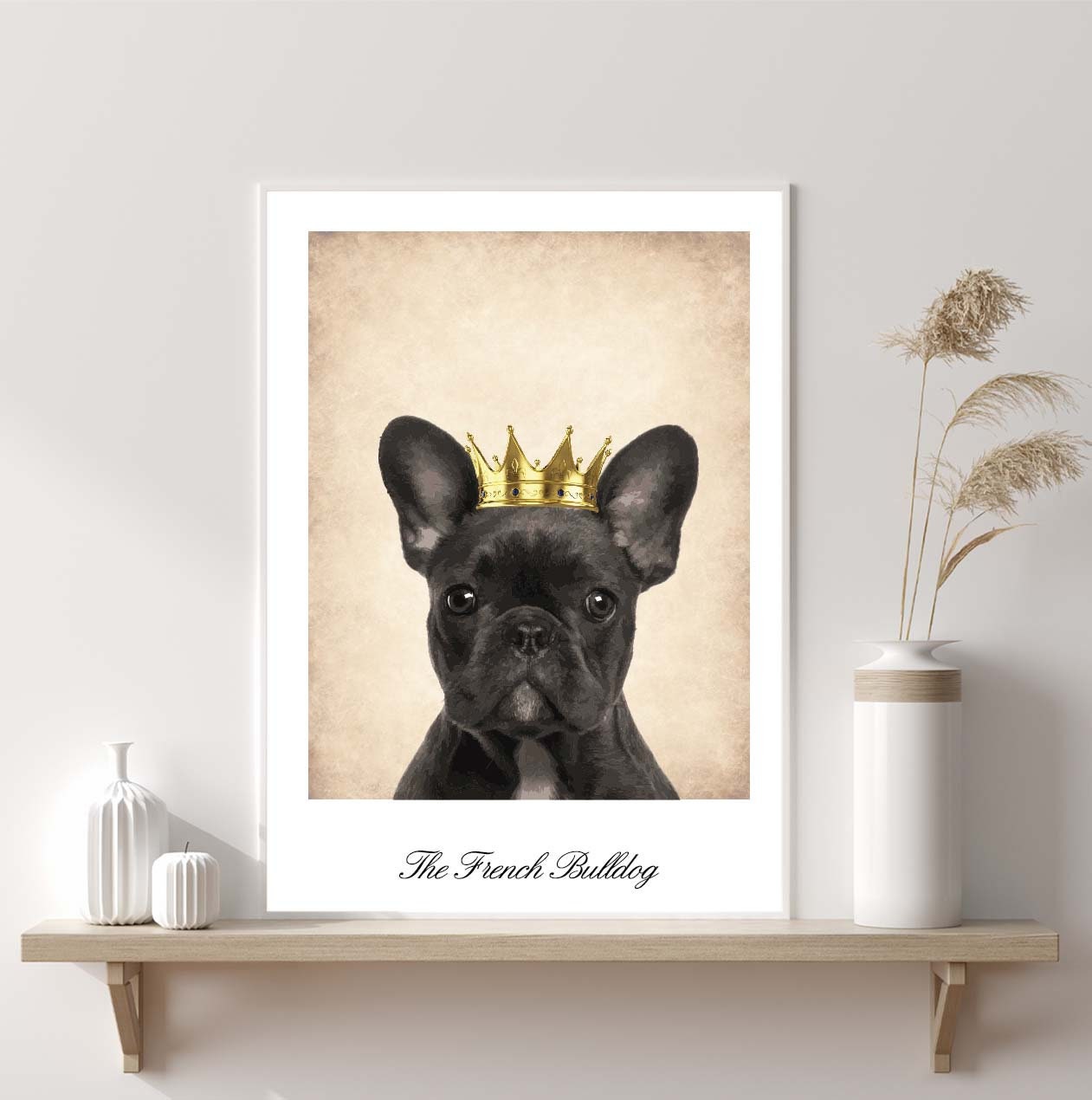 French Bulldog poster print home wall art decor modern animal design