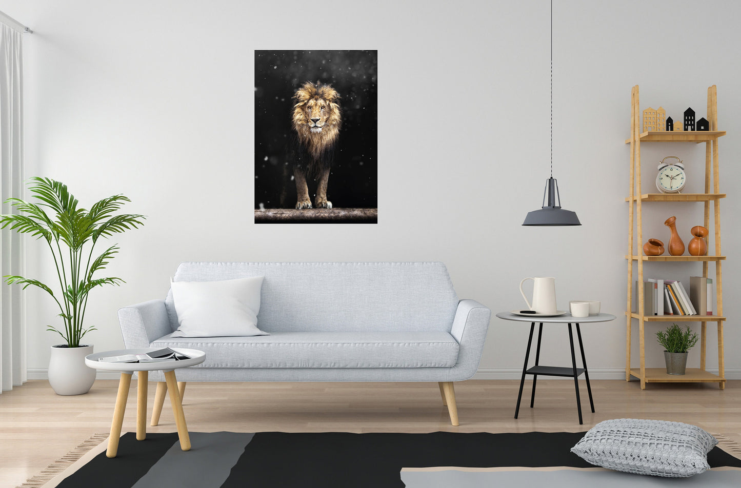 Lion poster print home wall art decor modern elegant lion print