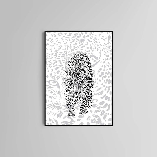 Leopard poster print home wall art decor modern animal design