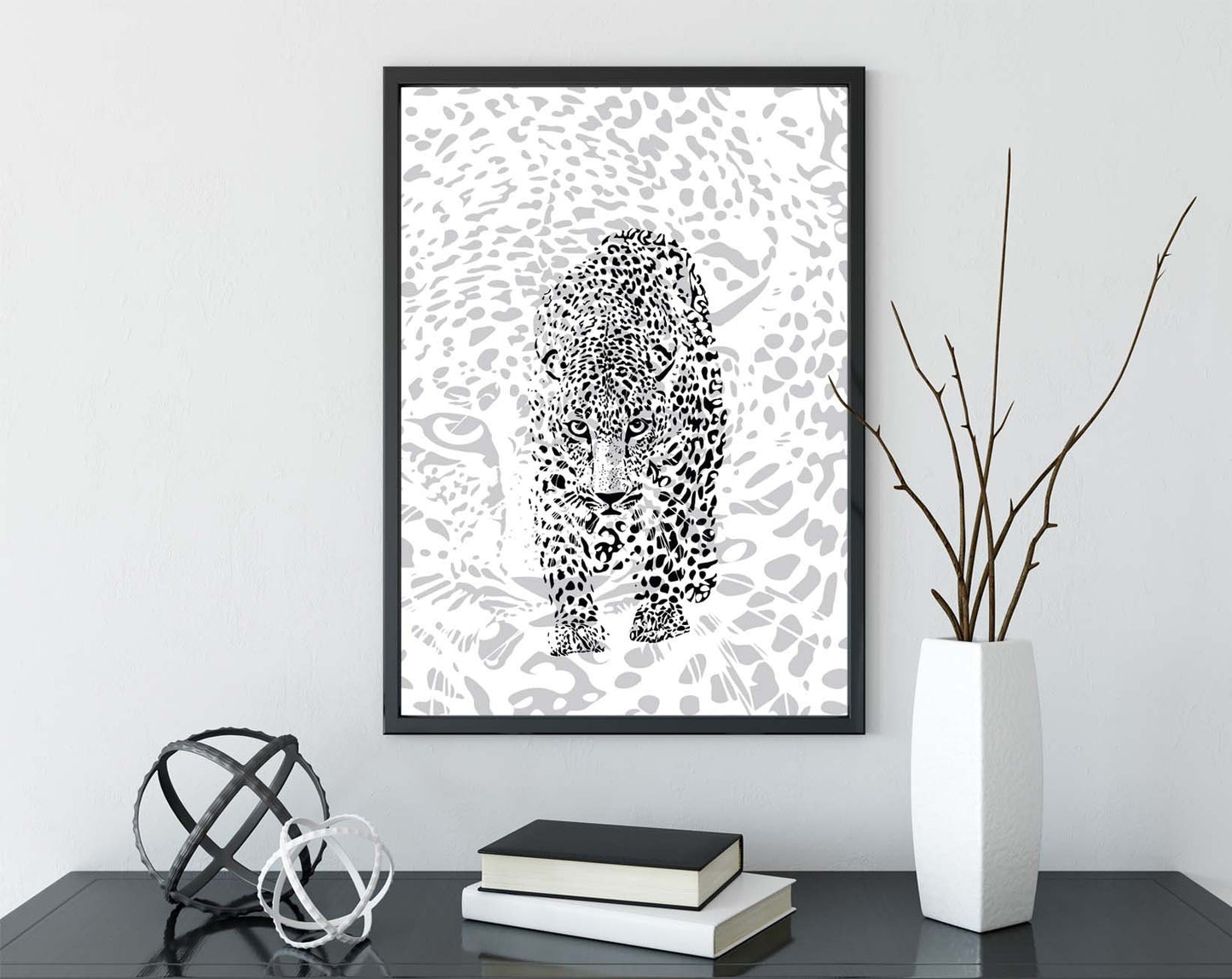 Leopard poster print home wall art decor modern animal design