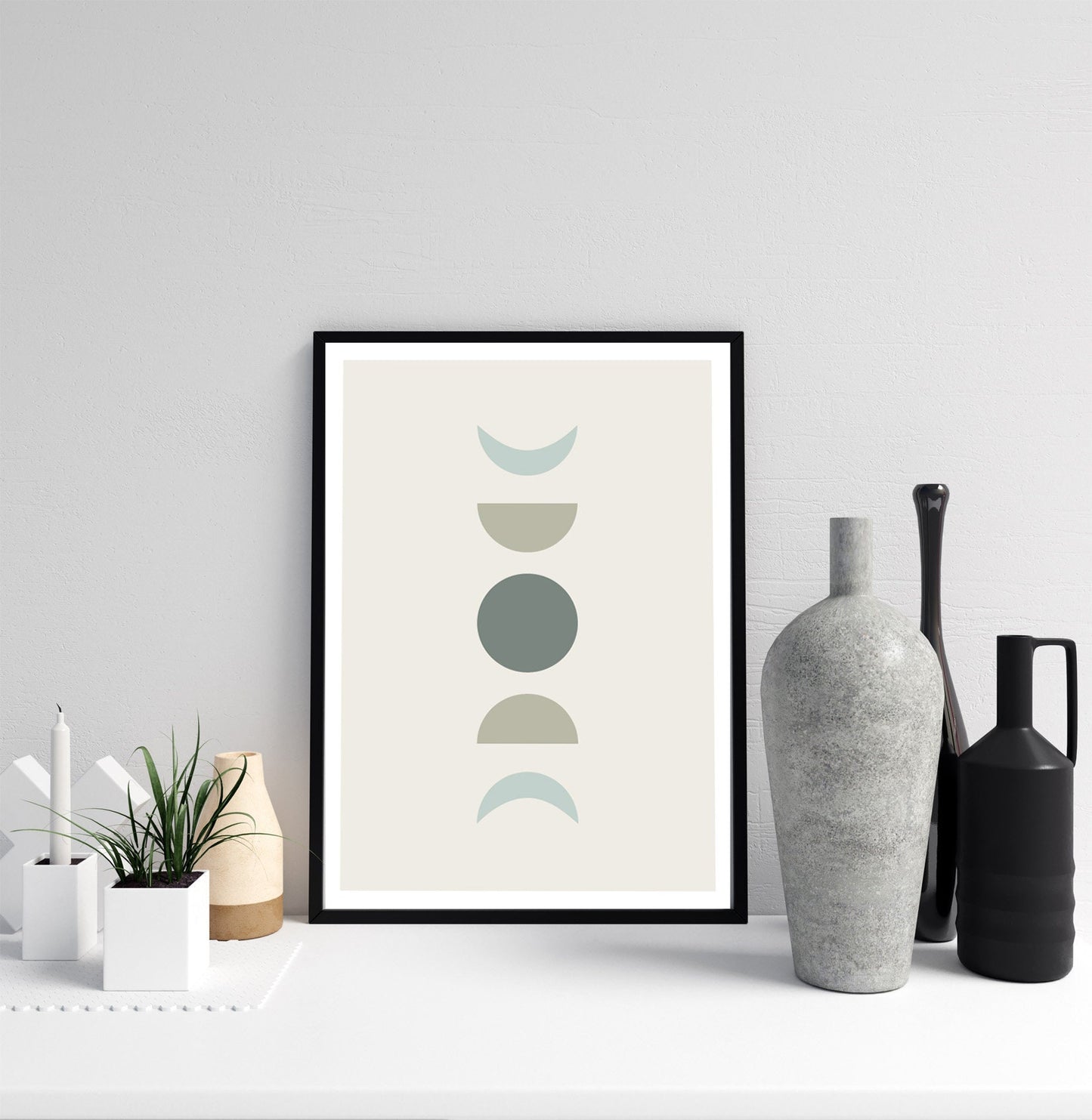 Moon phase poster print Abstract print Eco Print Moon Print Boho  Poster Wall Arts Modern Print Home Gift ideas Interior Dorm decor