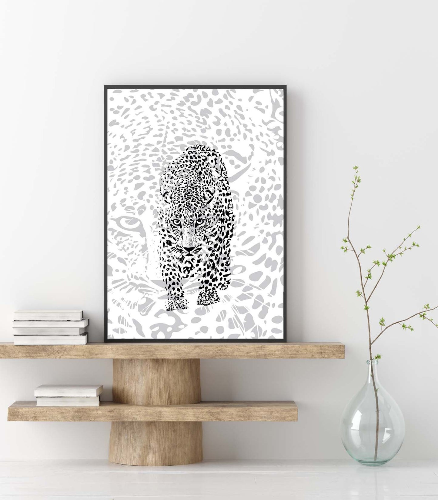 Leopard poster print home wall art decor modern animal design