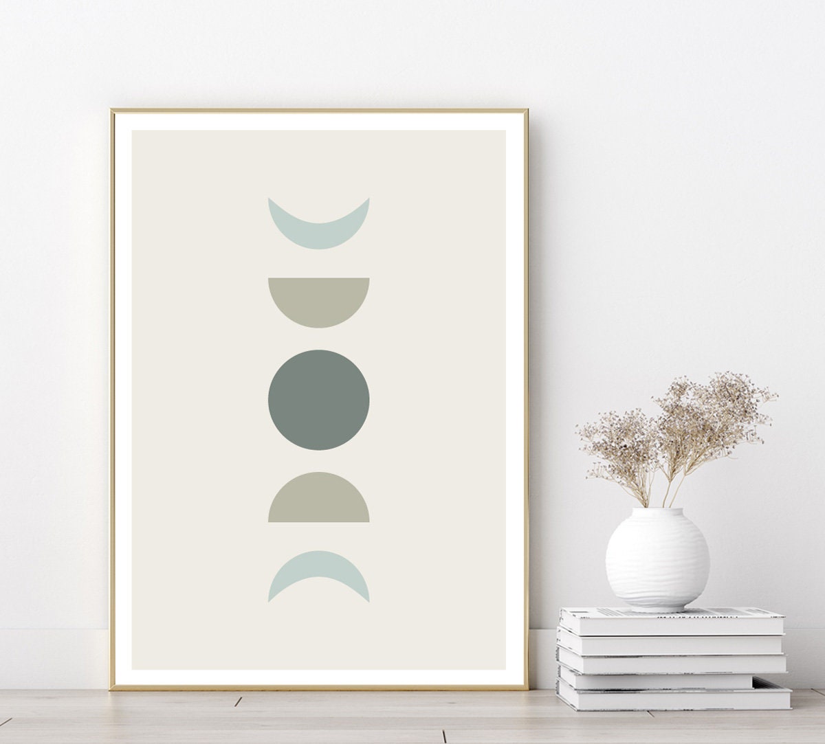 Moon phase poster print Abstract print Eco Print Moon Print Boho  Poster Wall Arts Modern Print Home Gift ideas Interior Dorm decor