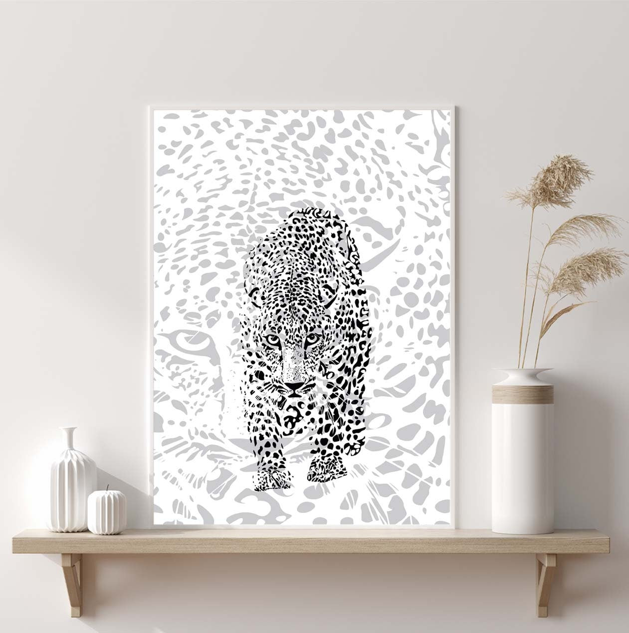 Leopard poster print home wall art decor modern animal design