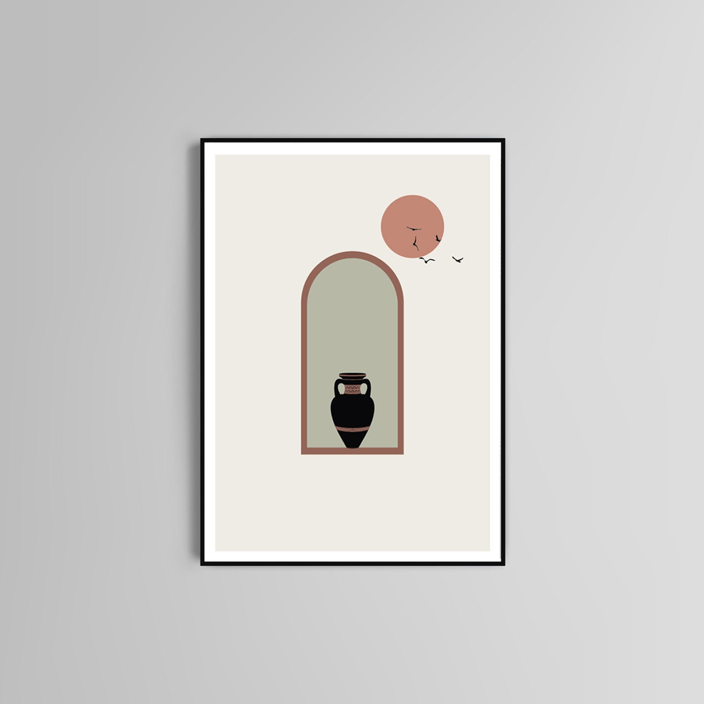 Abstract, Vase, Moon Print, Wall Arts, Modern Print, Home, decor, interior decor, Home accessories, Gift Ideas