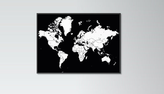 World map poster print home wall art decor modern multiple styles design