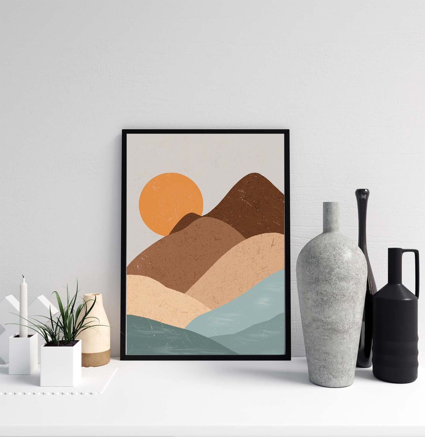 Abstract Poster print Sunset Mountains Home decor poster Wall Art Modern Print Home Accessories Gift Ideas