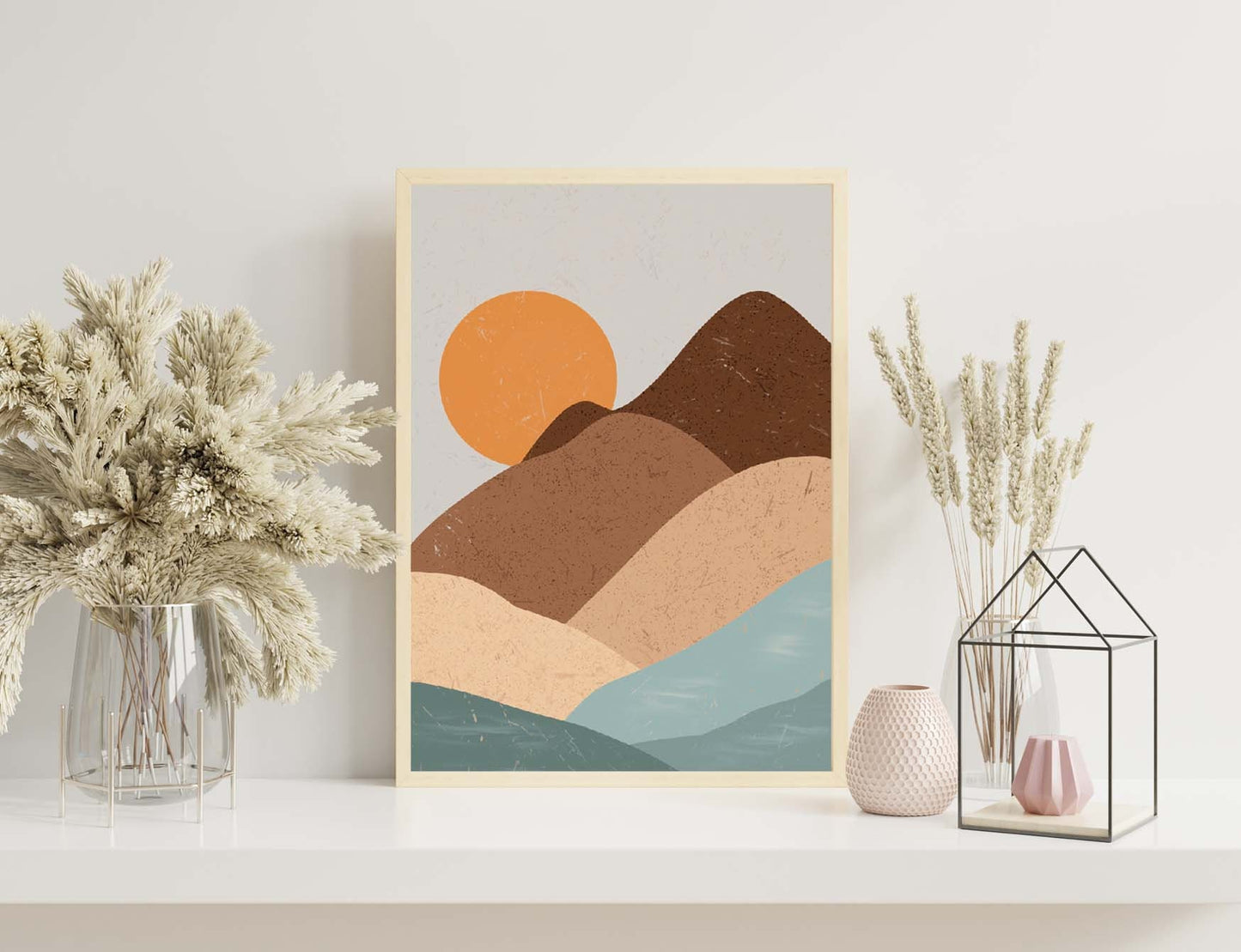 Abstract Poster print Sunset Mountains Home decor poster Wall Art Modern Print Home Accessories Gift Ideas