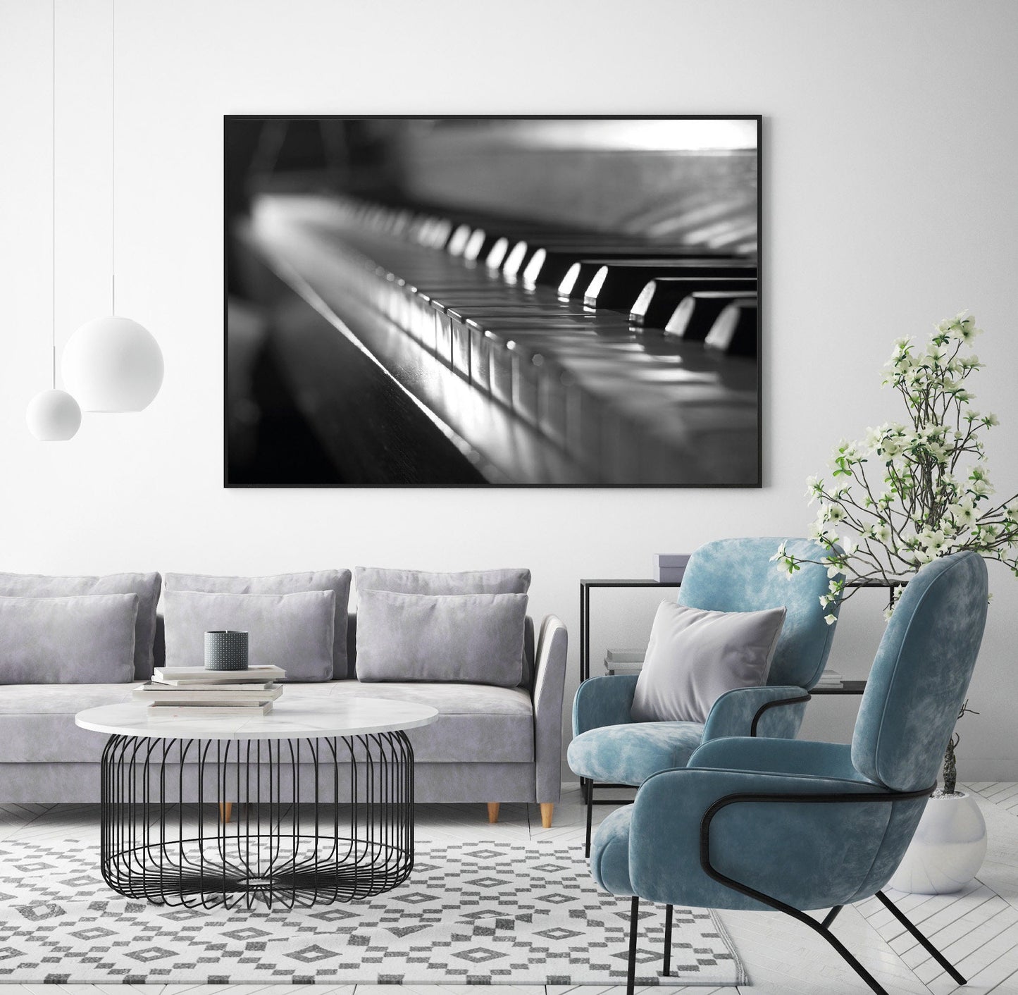 Piano Keys Poster print home wall art decor elegant piano design