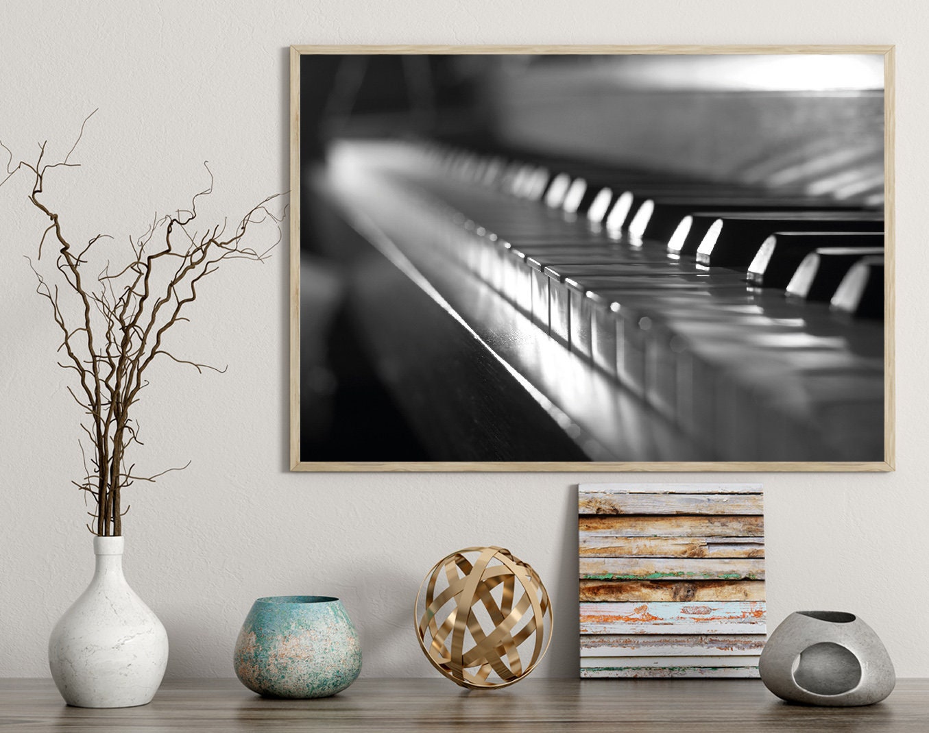 Piano Keys Poster print home wall art decor elegant piano design