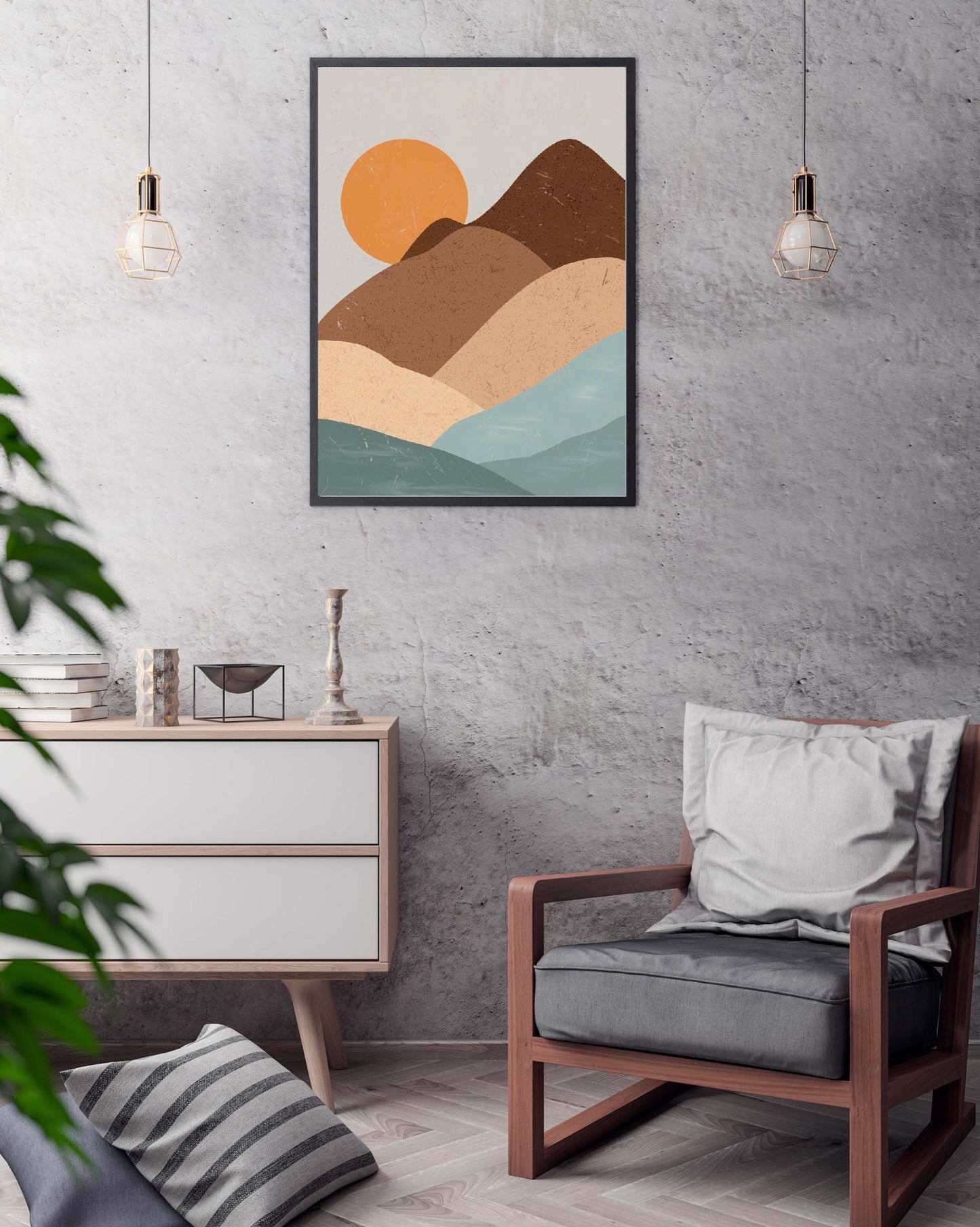 Abstract Poster print Sunset Mountains Home decor poster Wall Art Modern Print Home Accessories Gift Ideas