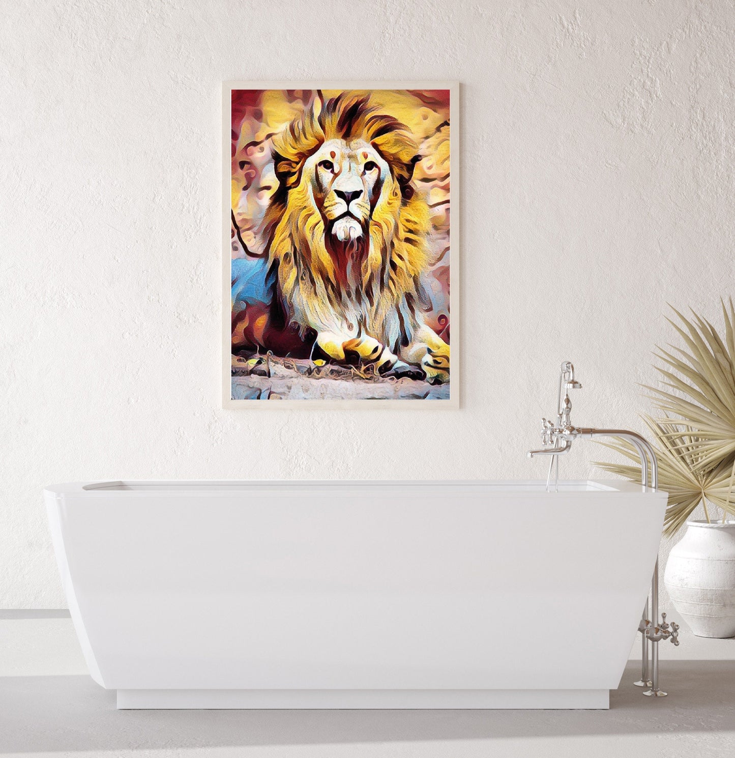 Lion poster print home wall art decor animal lion modern colour print