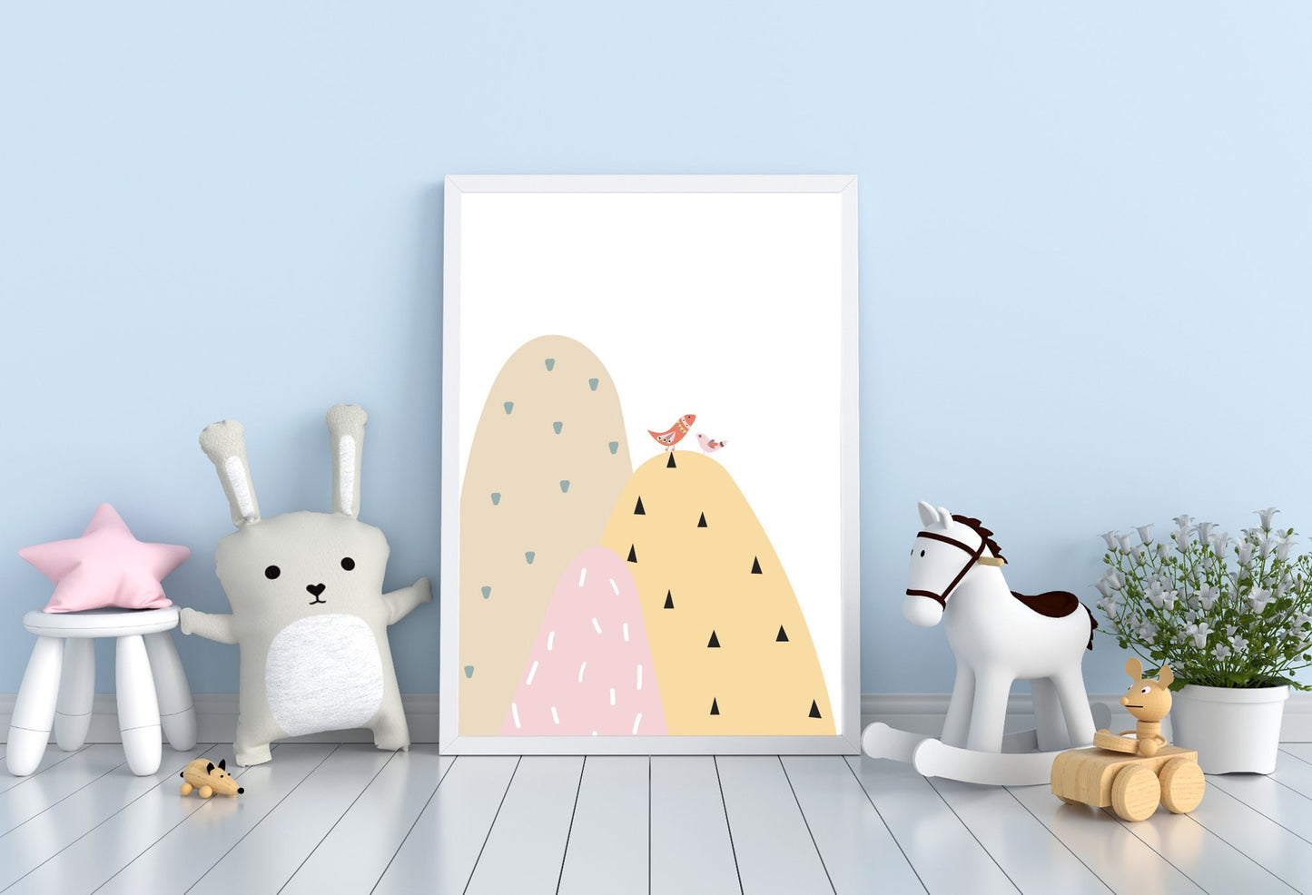 Kids mountains poster print home wall art decor nursery modern kids design