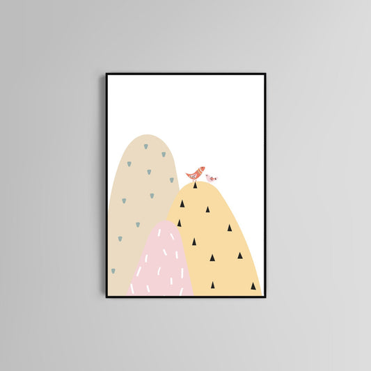 Kids mountains poster print home wall art decor nursery modern kids design