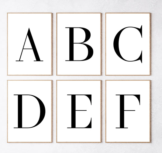 Typography poster print home wall art decor modern wedding letters