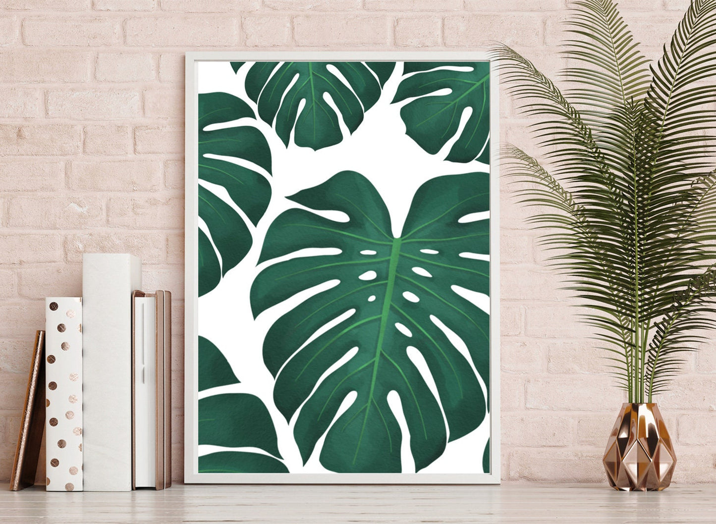 Monstera Leaves Print, Tropical, Botanical, Nature, Home Decor, Dorm, Gift ideas,