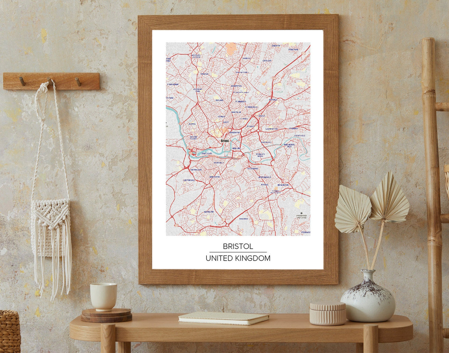 Bristol city map Poster print Eco Print Home Decor Wall Art UK City print Modern Map