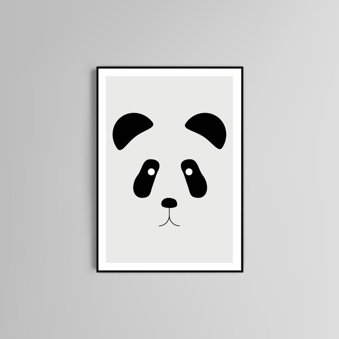 Nordic panda poster print home wall art decor modern poster