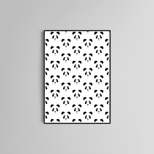 Panda poster wall decor, wall art home decor animal print animal pattern