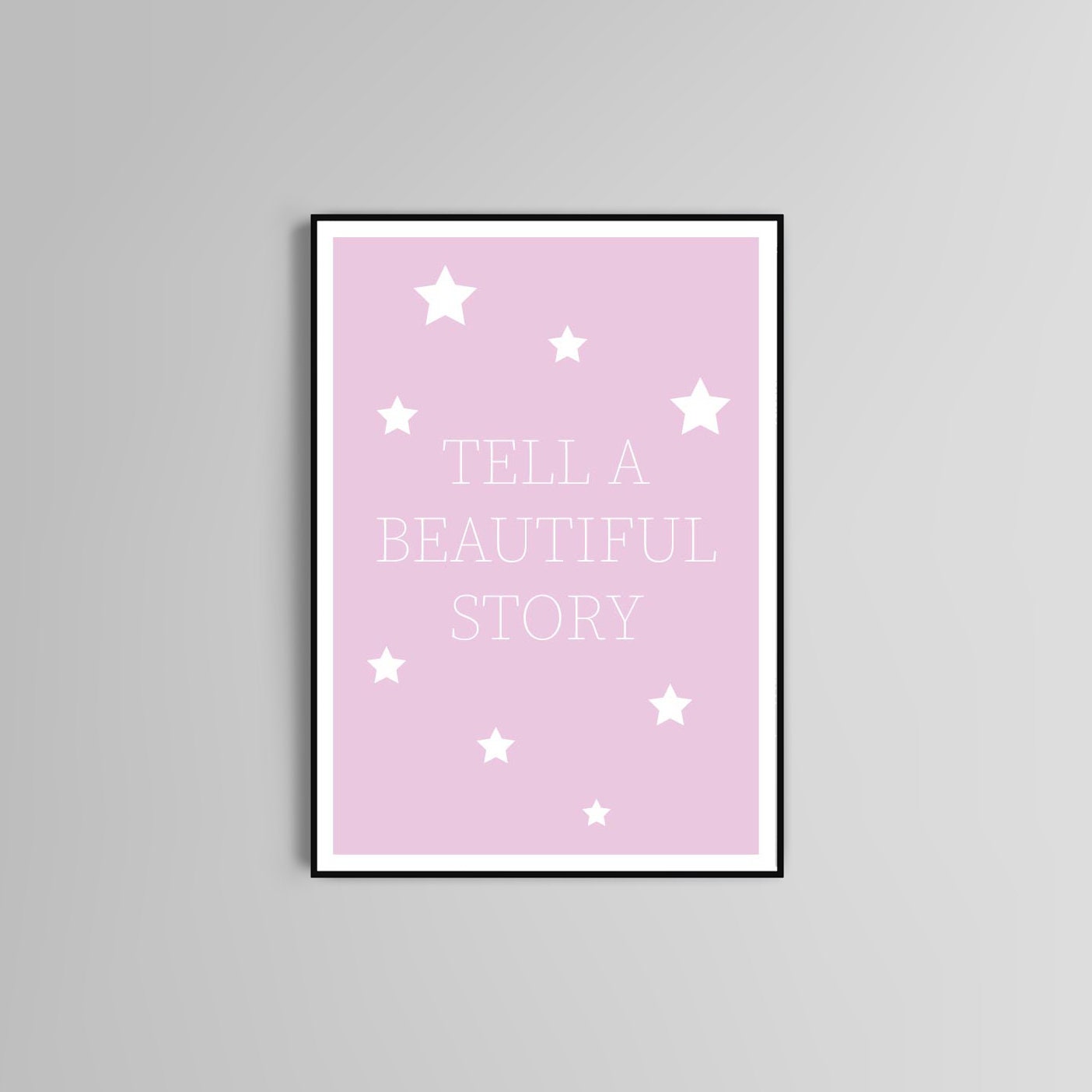 Quote poster home wall art decor pink nursery kids bedroom modern print