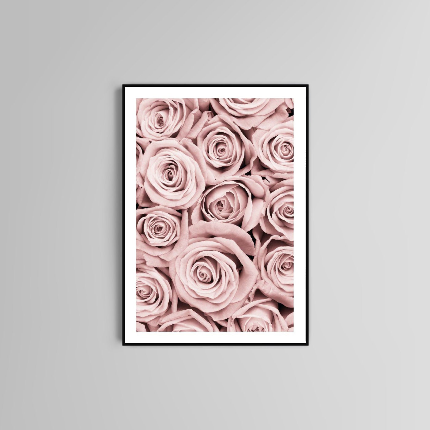 Roses Pattern poster print home wall art decor flowers modern design