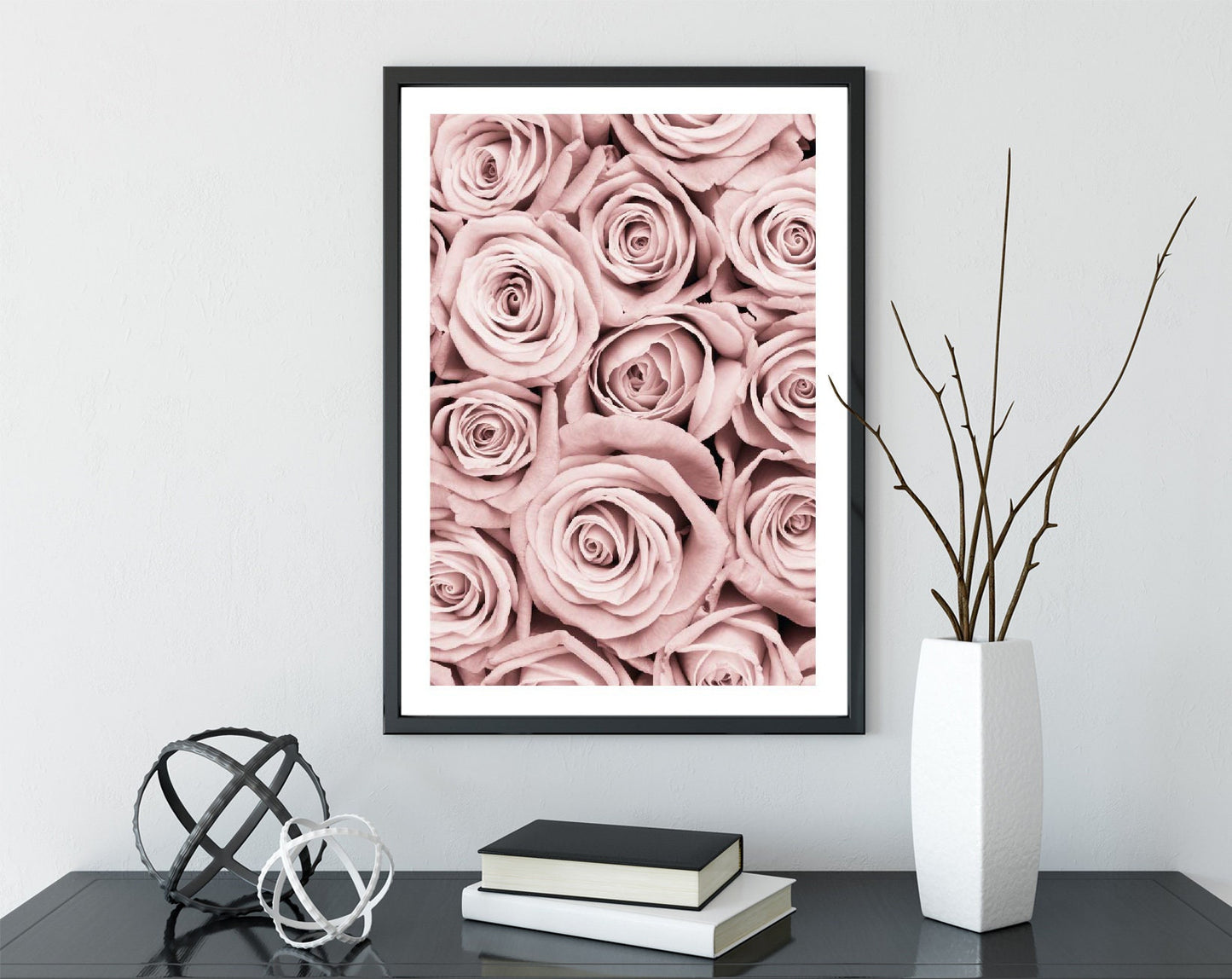 Roses Pattern poster print home wall art decor flowers modern design