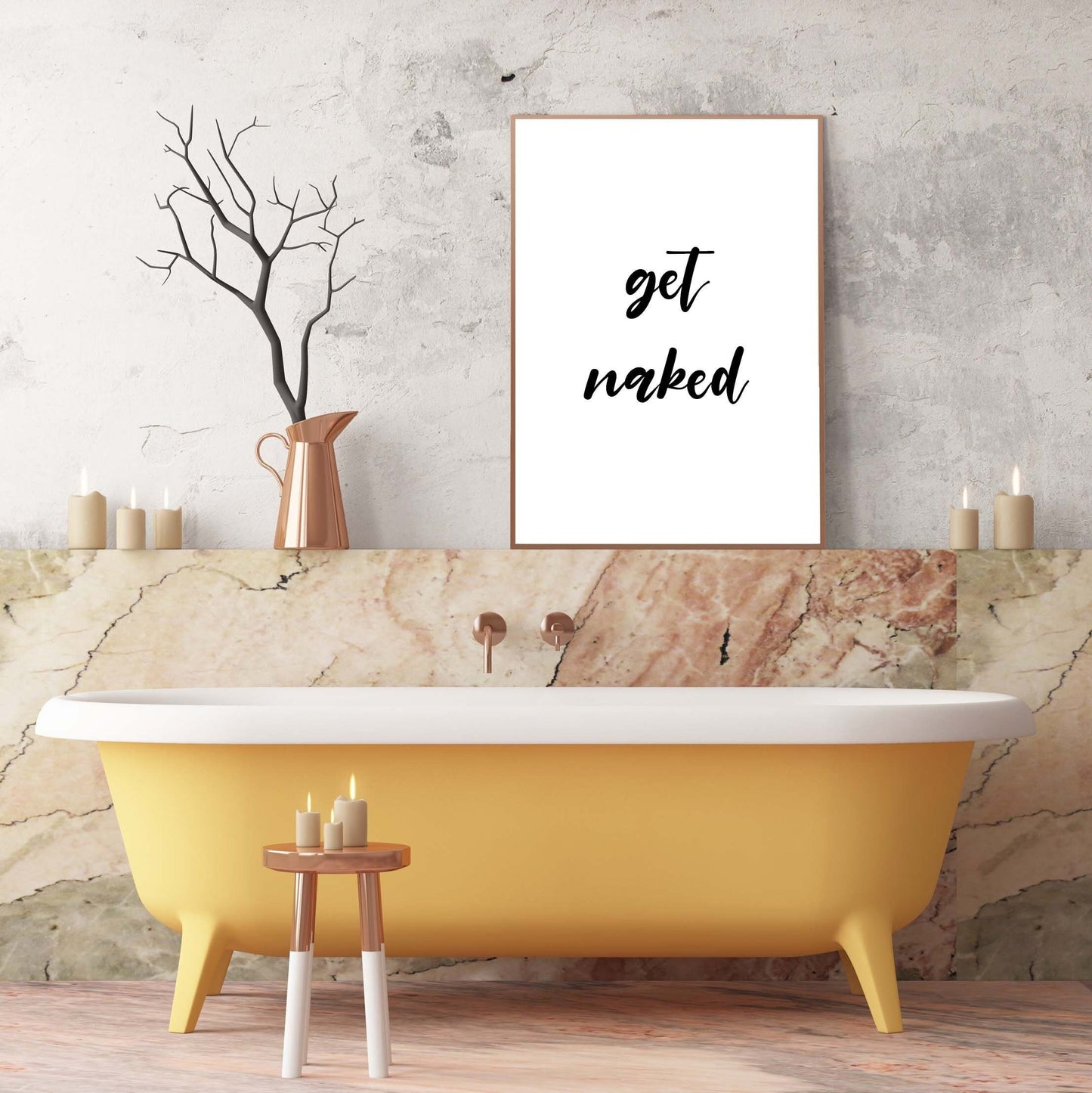 Get Naked Print Print Bedroom Print Bathroom Wall Prints Wall Art Decorations Print Home Accessories Gift Ideas