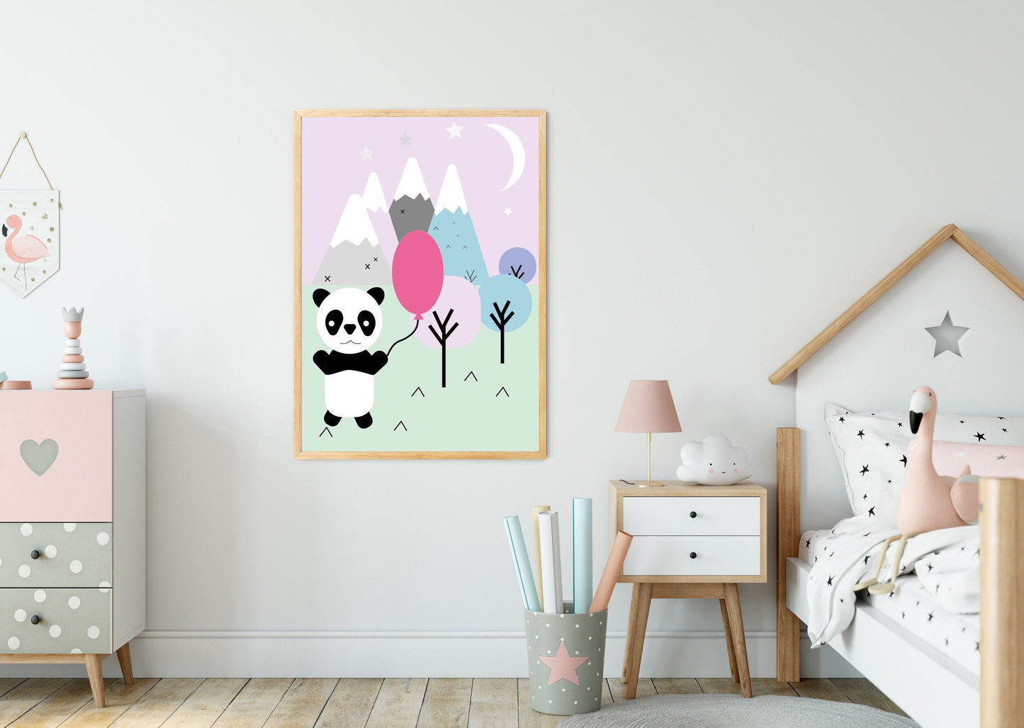 Panda Poster home wall art decor modern animal print