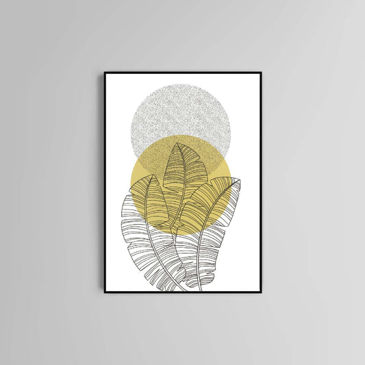 Abstract Poster print banana leaf sun Home decor poster Wall Art Modern Print Abstract