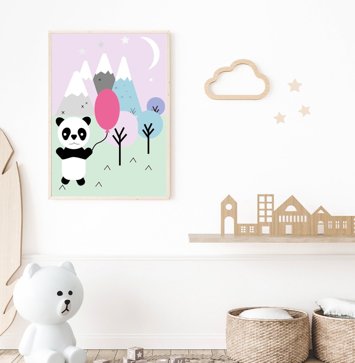 Panda Poster home wall art decor modern animal print