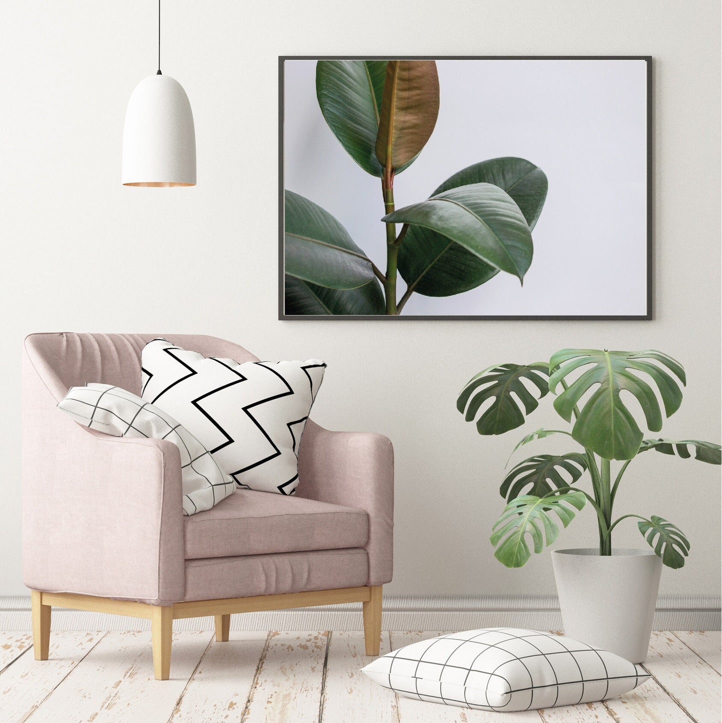 Banana Leaves Poster Print Home Decor Wall art Tropical Nature Botanical Eco Dorm Interior