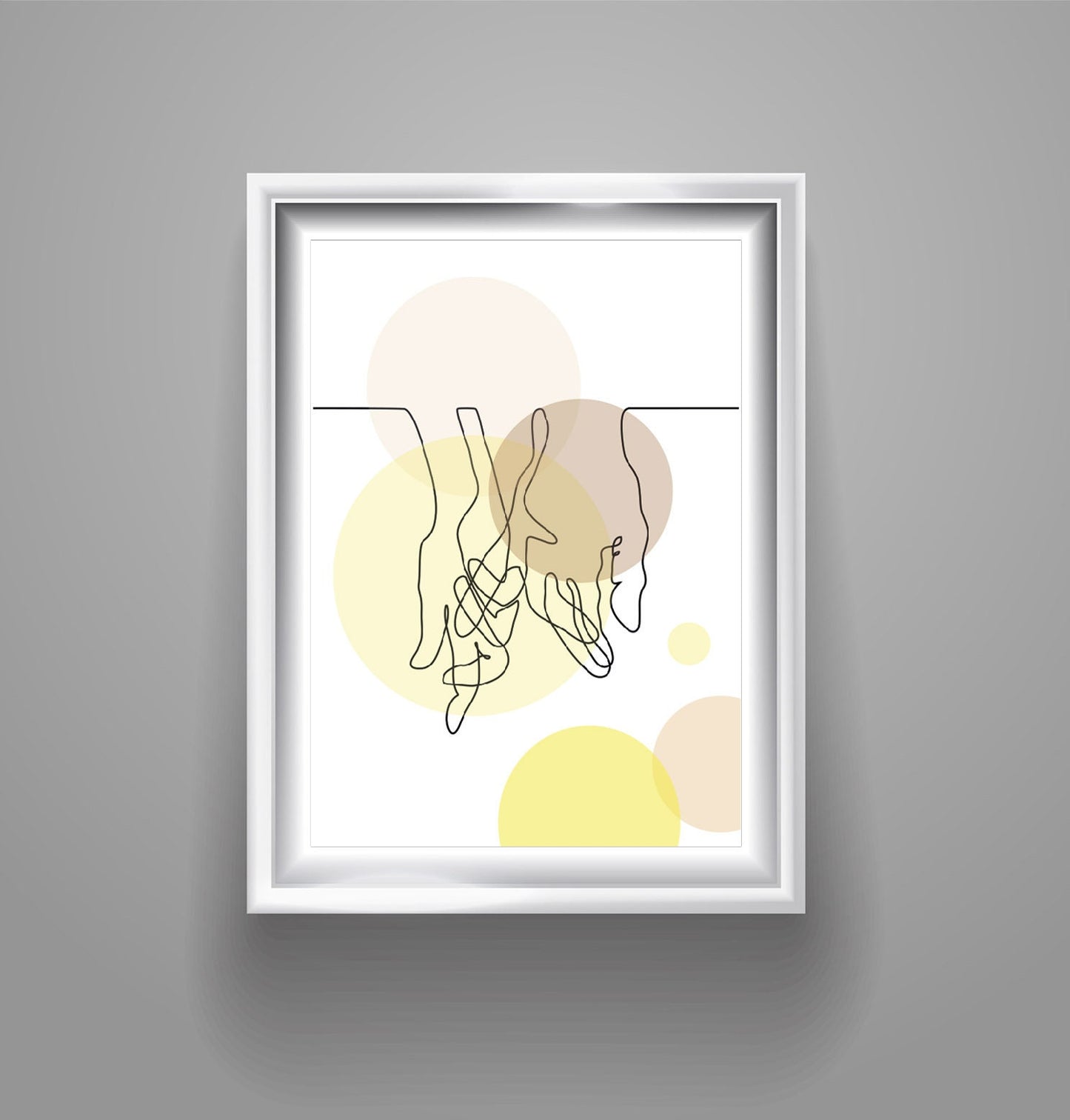 Holding Hands One Line Poster Print  Home  Accessories Gift Ideas Love art Abstract print