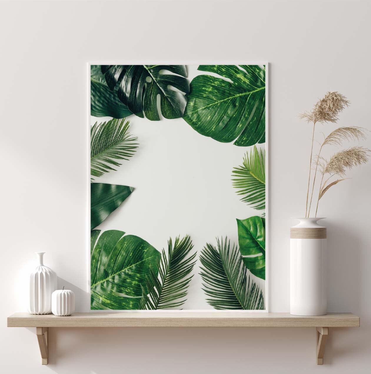 monstera print Tropical Leaves Botanical Poster printing eco Print Eco Friendly Home Decor, Wall Art Gift Ideas,