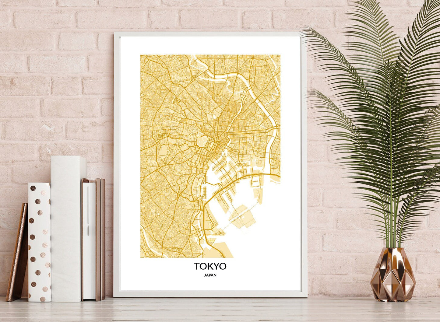 Tokyo Modern Map Print Poster Maps Home Accessories Office School Gift Idea