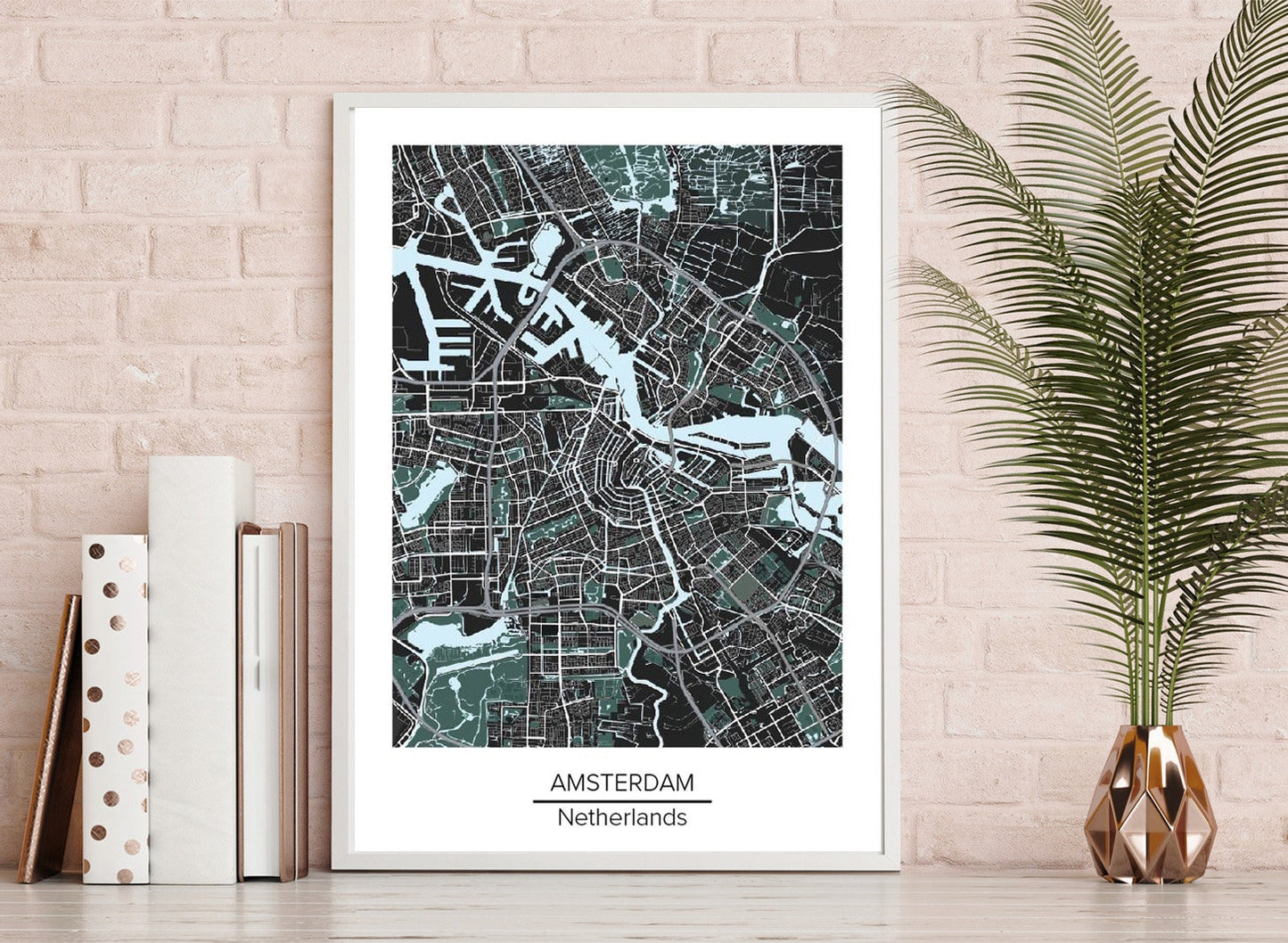 Amsterdam  Modern Map, Home decor, Wall art,  Office, School, Gift Ideas