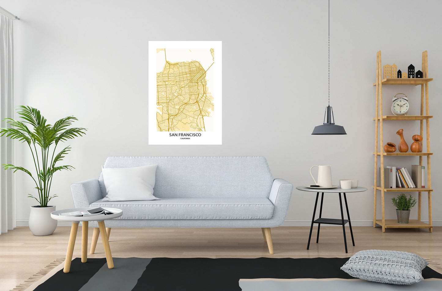 San Francisco Map Print poster print Home Decor Office Decor  Wall Art Poster Printing