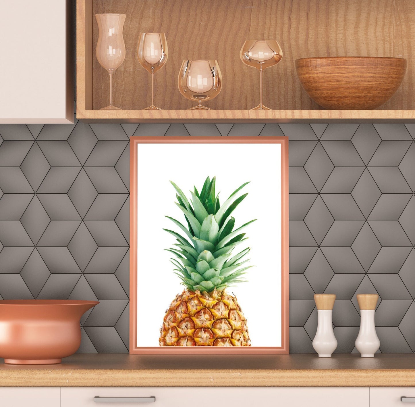 Pineapple poster print home wall art decor fruit