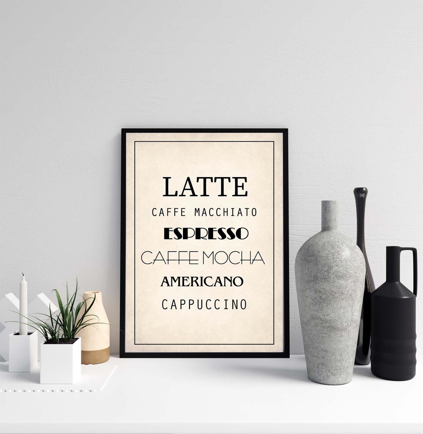 Coffee poster print Typography home wall art decor cafe poster