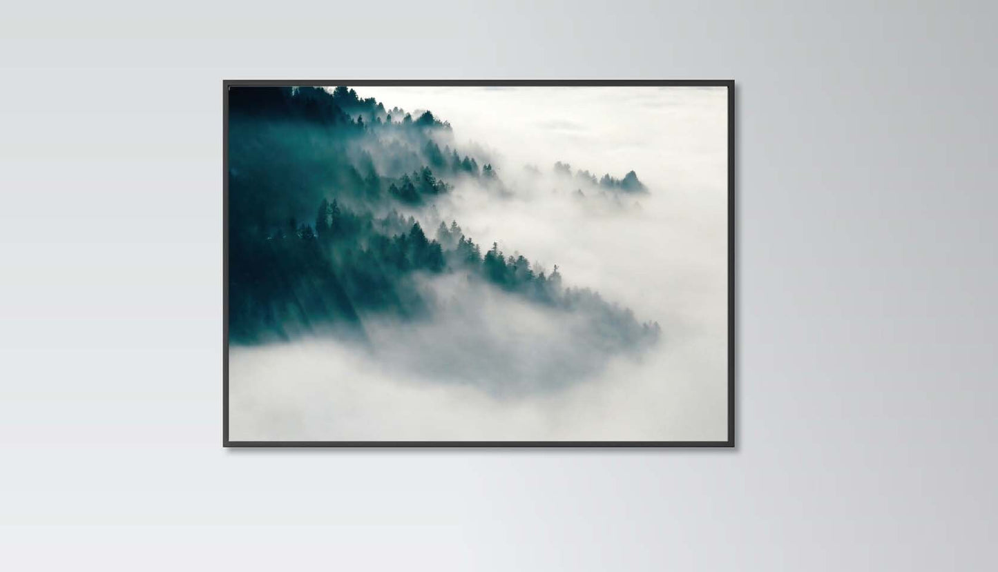 Foggy Forest poster print home wall art decor nature print