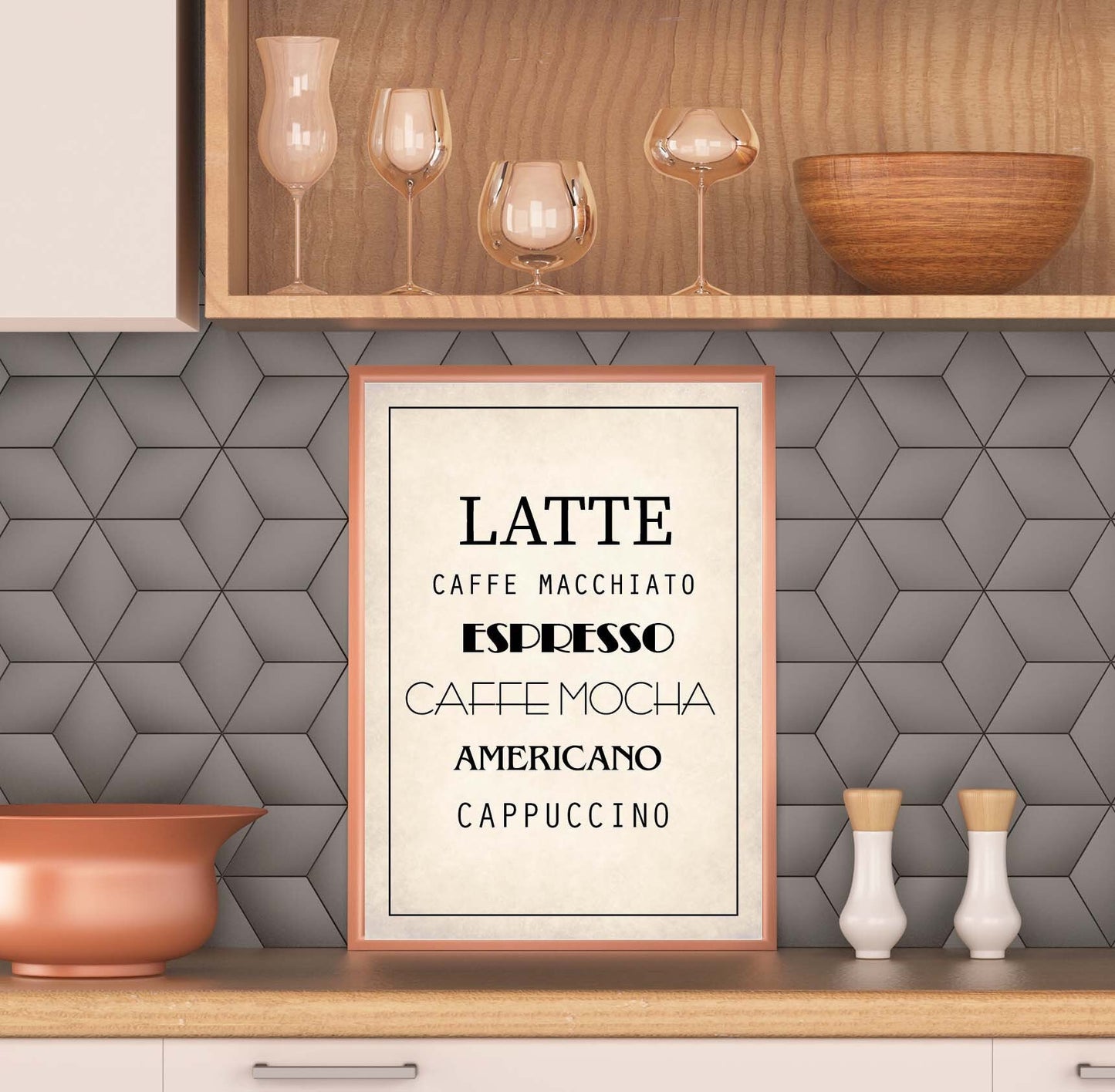 Coffee poster print Typography home wall art decor cafe poster