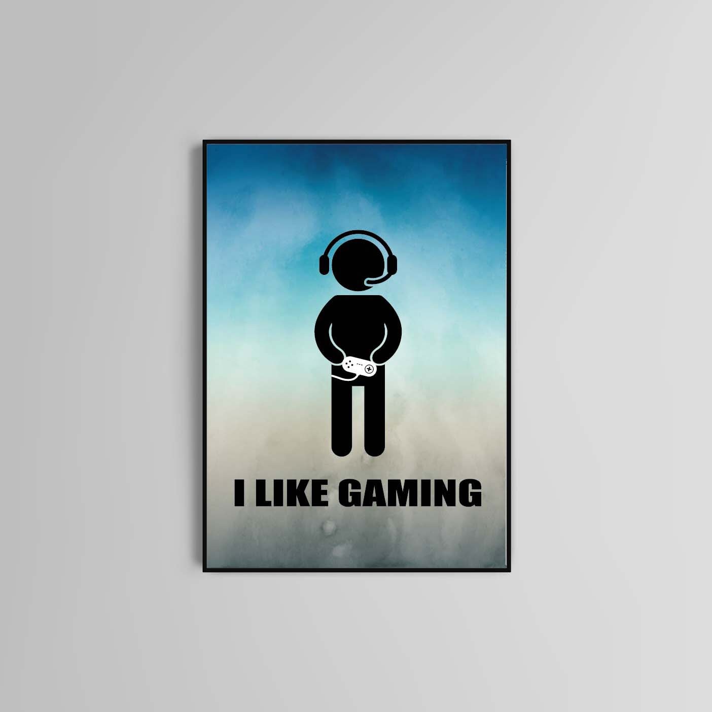 Kids gaming poster print home wall art decor kids room modern poster for gamers