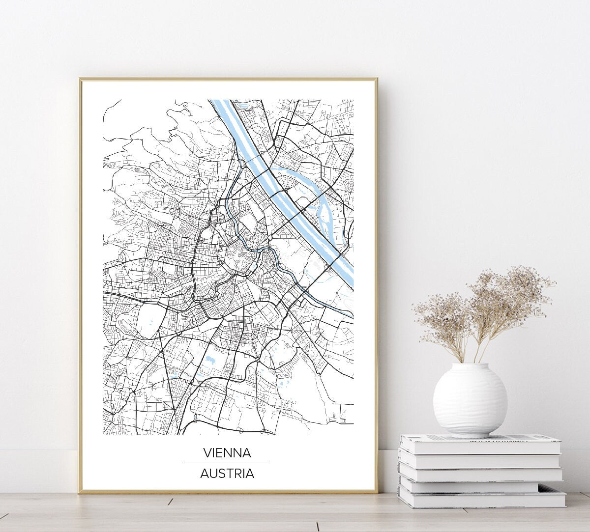 Vienna Austria poster print home wall art decor modern city map poster