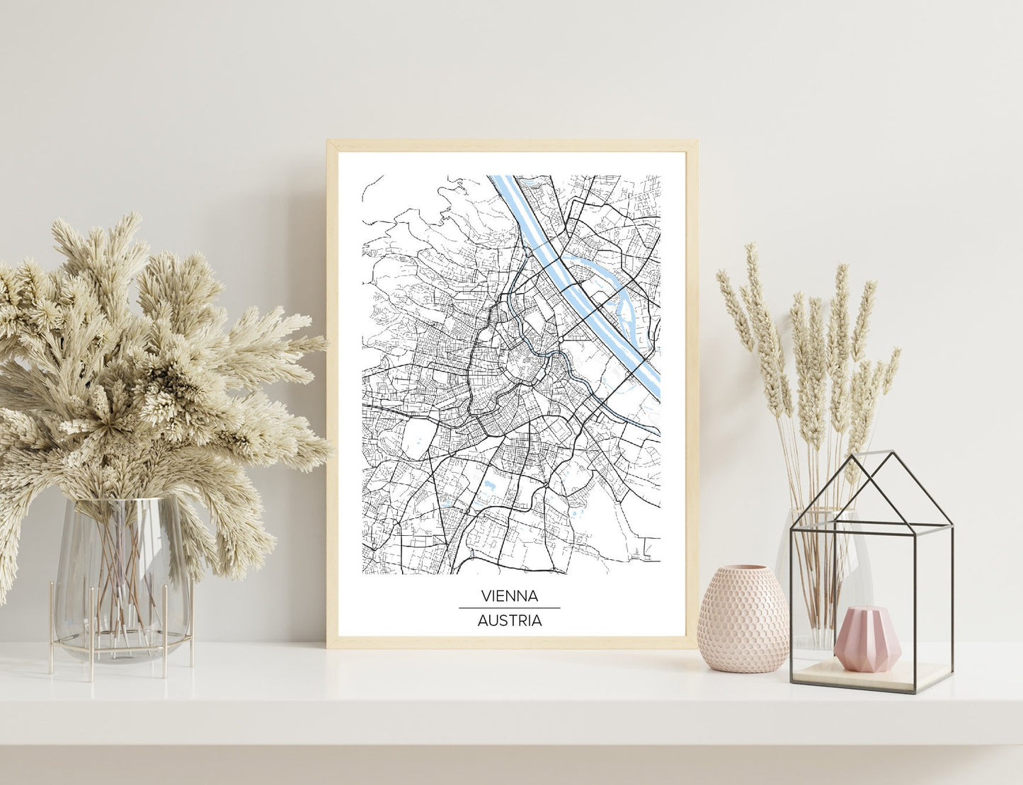 Vienna Austria poster print home wall art decor modern city map poster