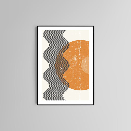 Abstract sun poster print home wall art decor modern poster